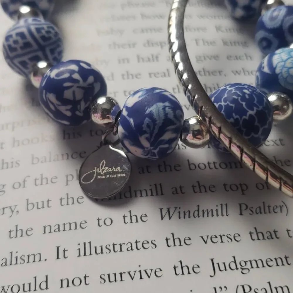 Jilzara Premium Clay‎ Beads with Free Silver Bangle